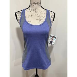 NWT Shape Activewear Spectrum Blue Athletic Tank Top Size Medium